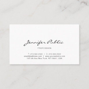Minimalist Professional Modern Elegant Plain Chic Business Card