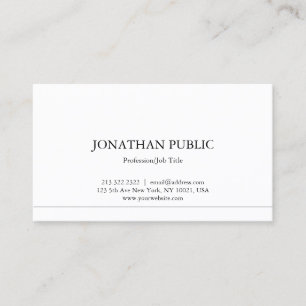 Minimalist Professional Modern Elegant Plain Chic Business Card