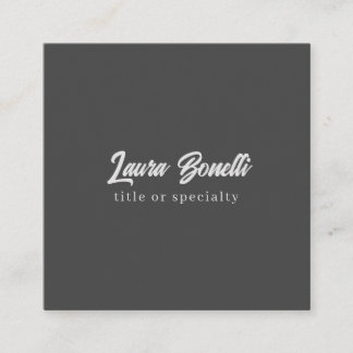 Minimalist Professional Modern Handwrite Dark Grey Enclosure Card