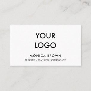 Minimalist Professional Modern Logo White Business Card
