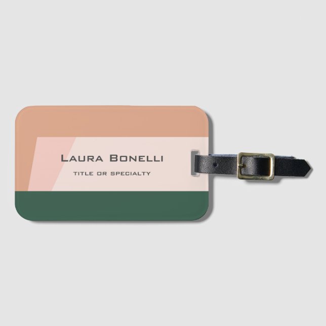 Minimalist Professional Modern Luggage Tag (Front Horizontal)