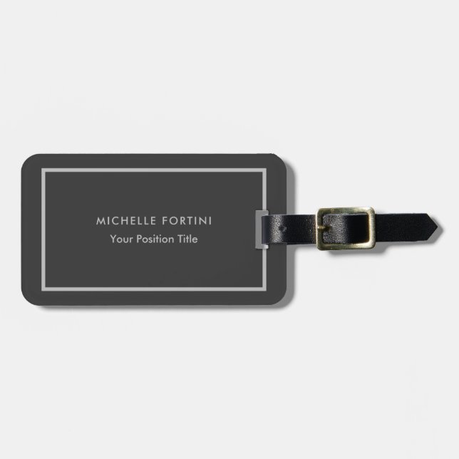 Minimalist Professional Modern Luggage Tag (Front Horizontal)