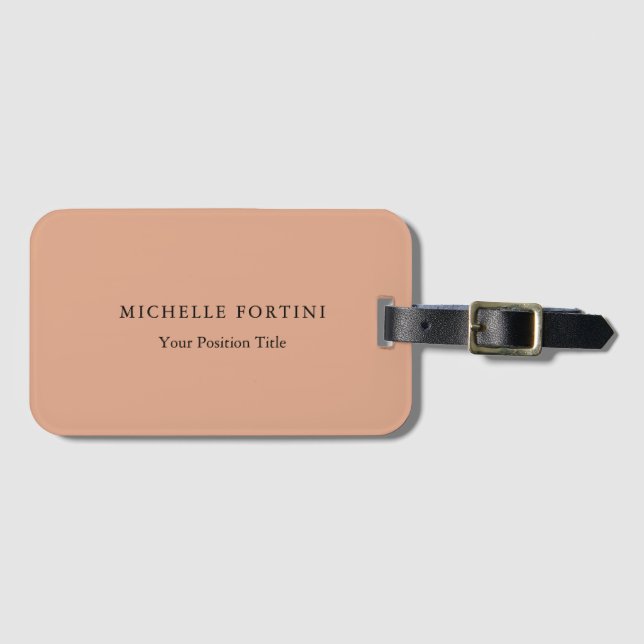 Minimalist Professional Modern Luggage Tag (Front Horizontal)