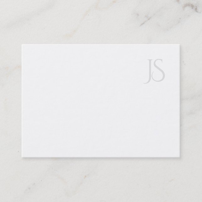 Minimalist Professional Modern Monogram Simple Business Card (Front)