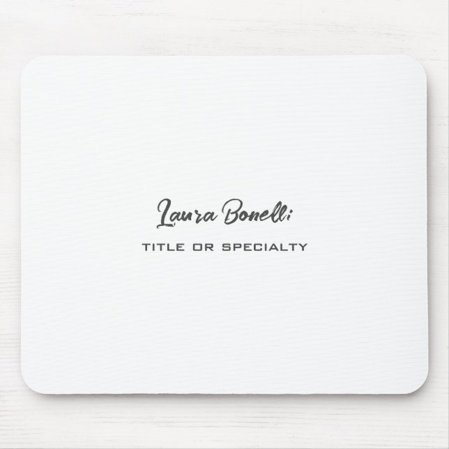 Minimalist Professional Modern Mouse Mat (Front)