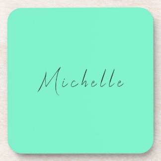 Minimalist Professional Modern Name Handwritten Coaster