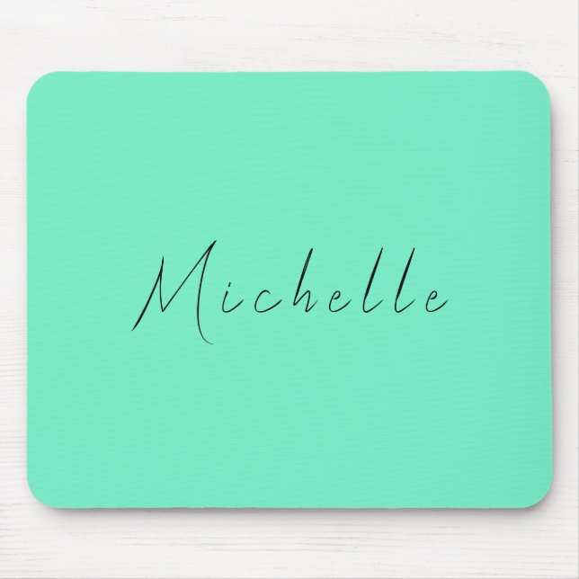 Minimalist Professional Modern Name Handwritten Mouse Mat (Front)