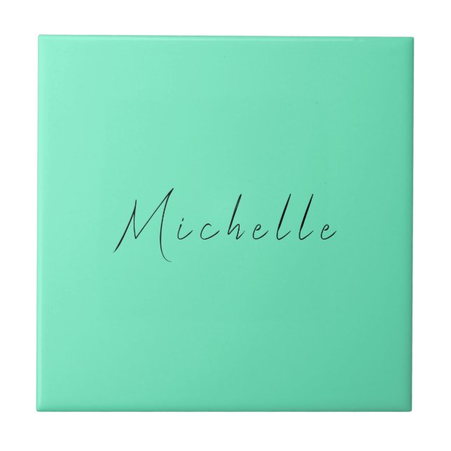 Minimalist Professional Modern Name Handwritten Tile (Front)