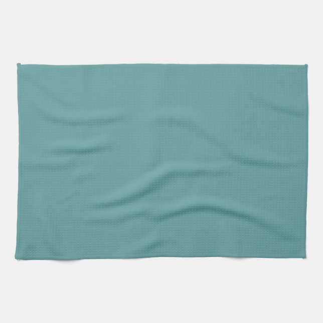 Minimalist Professional Modern Plain Cadet Blue Tea Towel (Horizontal)