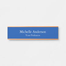 Minimalist Professional Modern Plain Cobalt Blue
