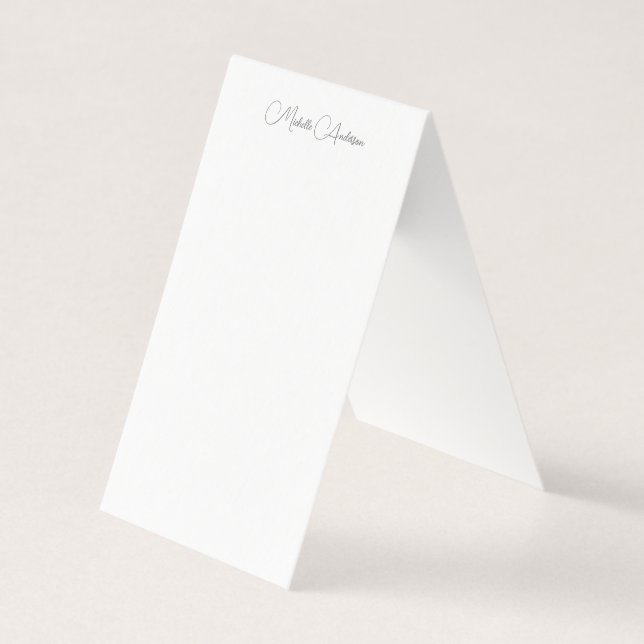 Minimalist Professional Modern Plain Name Card (Front)