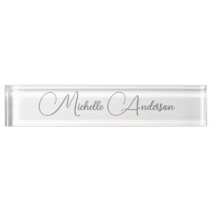 Minimalist Professional Modern Plain Name Nameplate