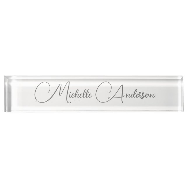 Minimalist Professional Modern Plain Name Nameplate (Front)
