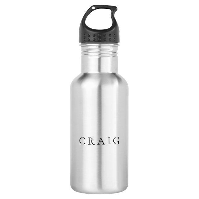 Minimalist Professional Modern Plain Name Title 532 Ml Water Bottle (Front)