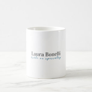 Minimalist Professional Modern Plain Name Title Coffee Mug