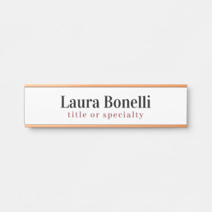Minimalist Professional Modern Plain Name Title Door Sign