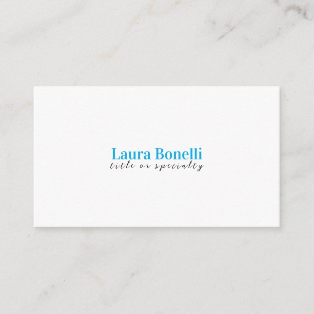 Minimalist Professional Modern Plain Name Title Enclosure Card (Front)