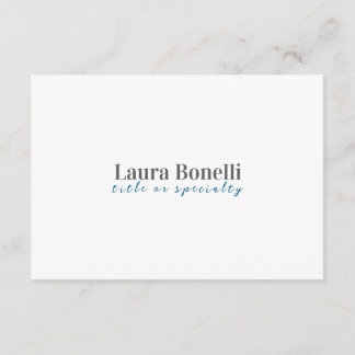 Minimalist Professional Modern Plain Name Title Enclosure Card
