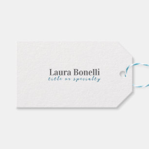 Minimalist Professional Modern Plain Name Title Gift Tags