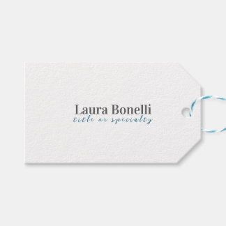 Minimalist Professional Modern Plain Name Title Gift Tags