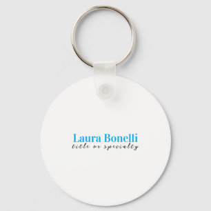 Minimalist Professional Modern Plain Name Title Key Ring