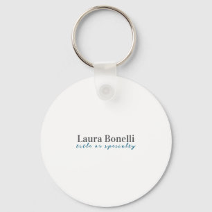 Minimalist Professional Modern Plain Name Title Key Ring