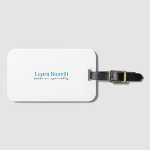 Minimalist Professional Modern Plain Name Title Luggage Tag