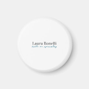 Minimalist Professional Modern Plain Name Title Magnet
