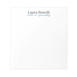 Minimalist Professional Modern Plain Name Title Notepad