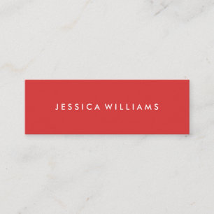 Minimalist Professional Modern   Red Mini Business Card
