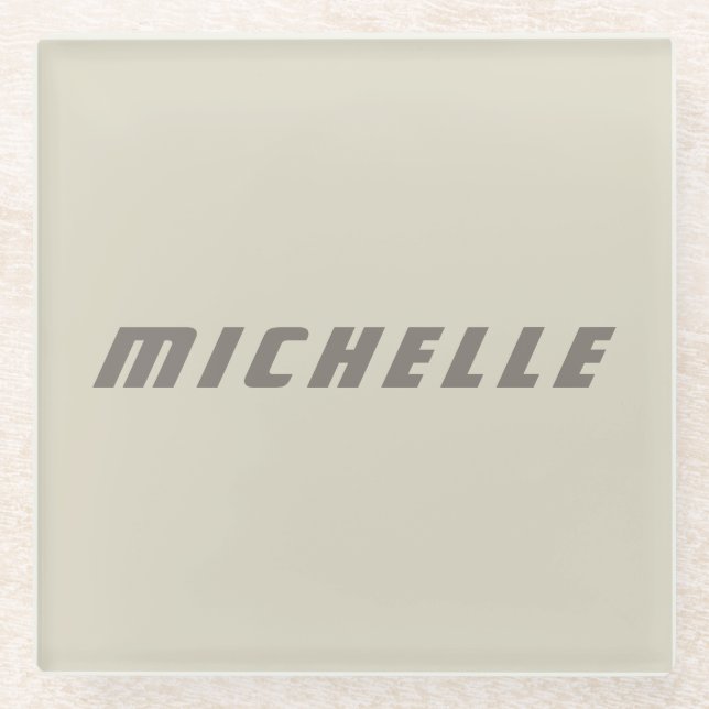 Minimalist Professional Modern Science Fiction Glass Coaster (Front)