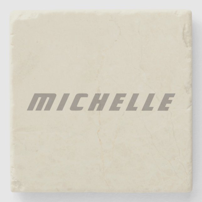 Minimalist Professional Modern Science Fiction Stone Coaster (Front)