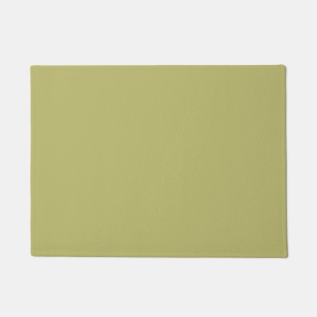 Minimalist Professional Modern Solid Olive Green Doormat (Front)