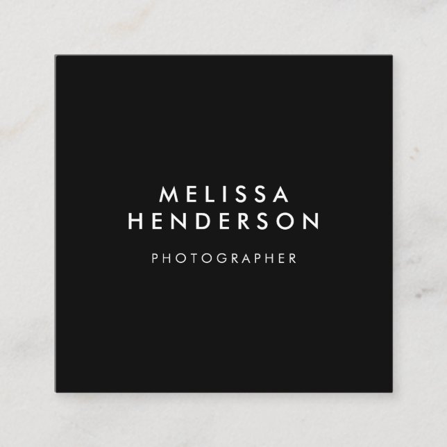 Minimalist Professional Modern Square Business Card (Front)