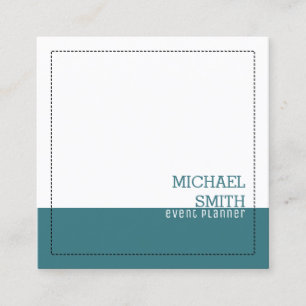 Minimalist Professional Modern White Ming Square Business Card