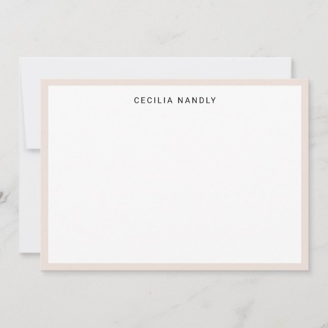 Minimalist Professional Name Note Card (Front)