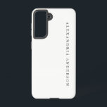 Minimalist Professional Name White  Samsung Galaxy Case<br><div class="desc">This minimalist and modern phone case features your name on a white background. Personalise for your needs. You can find more matching products at my store.</div>