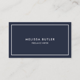 Minimalist Professional Navy Blue Business Card