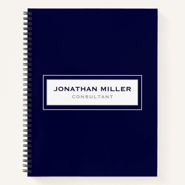 Minimalist Professional Navy Notebook (Front)