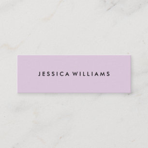 Minimalist Professional Pastel Purple Mini Business Card