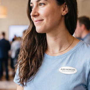 Minimalist Professional Personalised Employee Name Tag