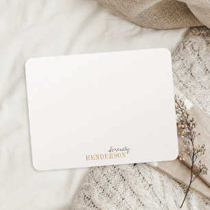 Minimalist professional personalised stationery card