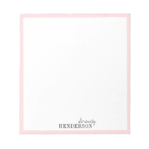 Minimalist professional personalised stationery notepad