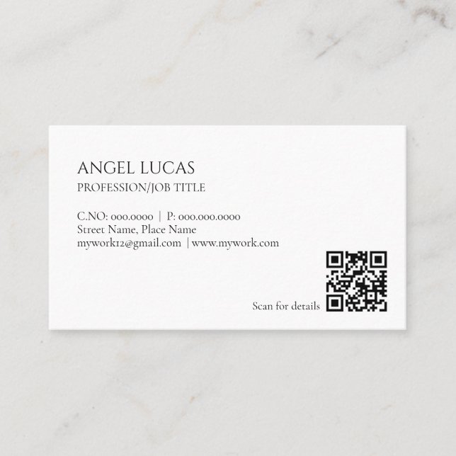  Minimalist Professional Plain  Business Card (Front)