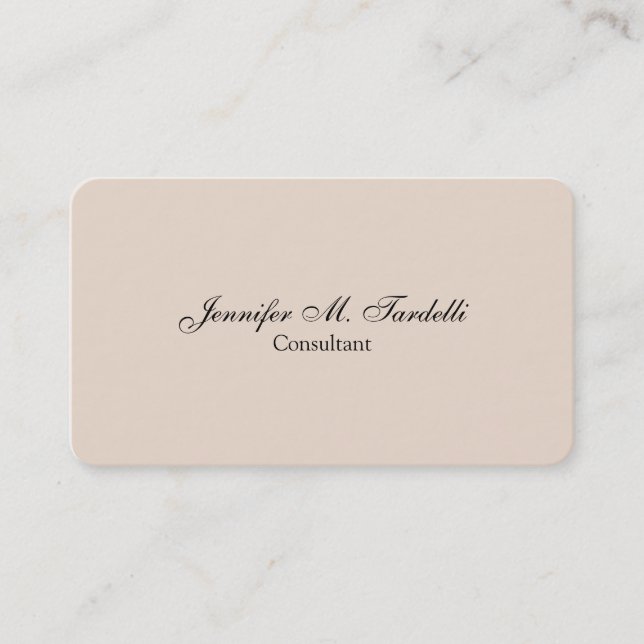 Minimalist Professional Plain Business Card (Front)