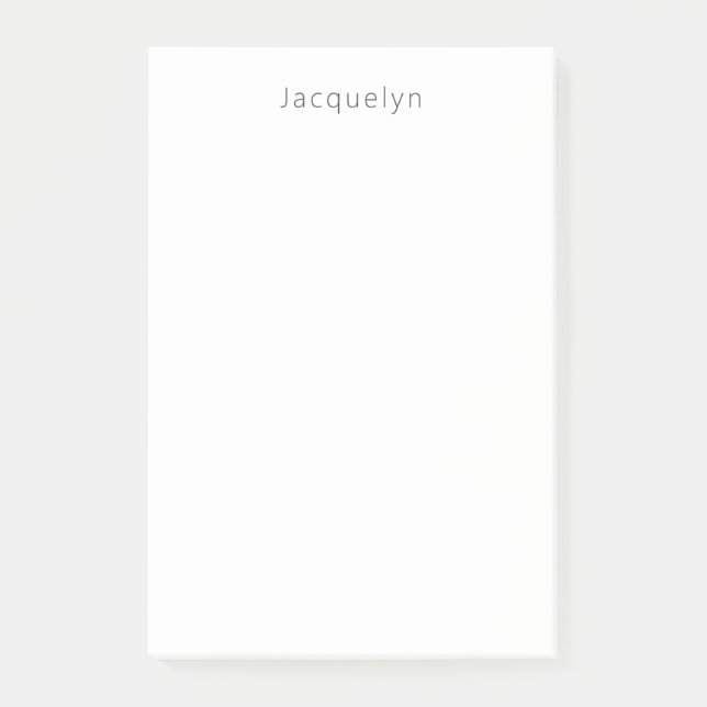 Minimalist Professional Plain Elegant Modern Name Post-it Notes (Front)