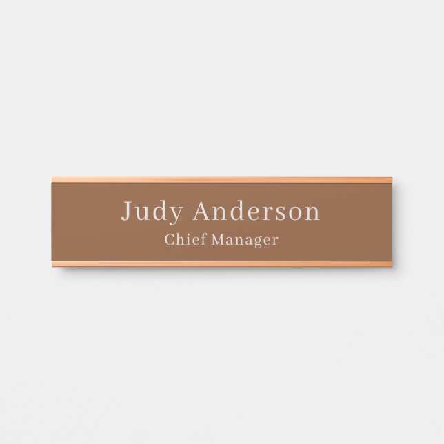 Minimalist Professional Plain Modern Elegant Door Sign (Front)