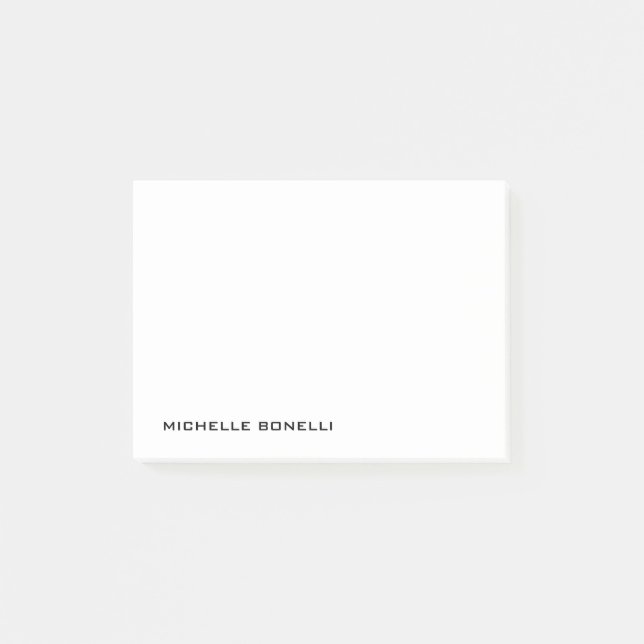 Minimalist Professional Plain Modern Post-it Notes (Front)