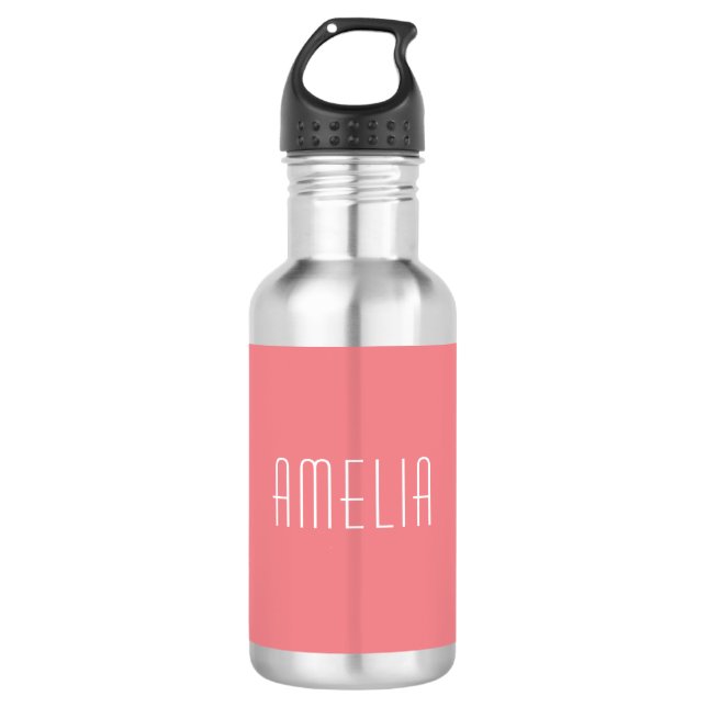 Minimalist Professional Plain Simple Name 710 Ml Water Bottle (Front)