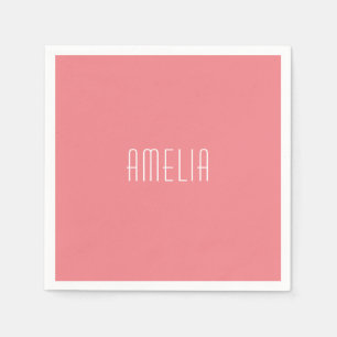 Minimalist Professional Plain Simple Name Napkin